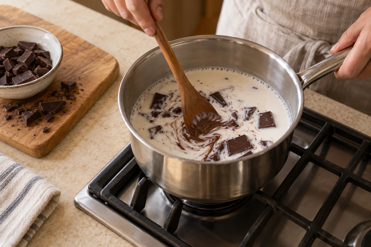 Funde el chocolate — Flan de chocolate