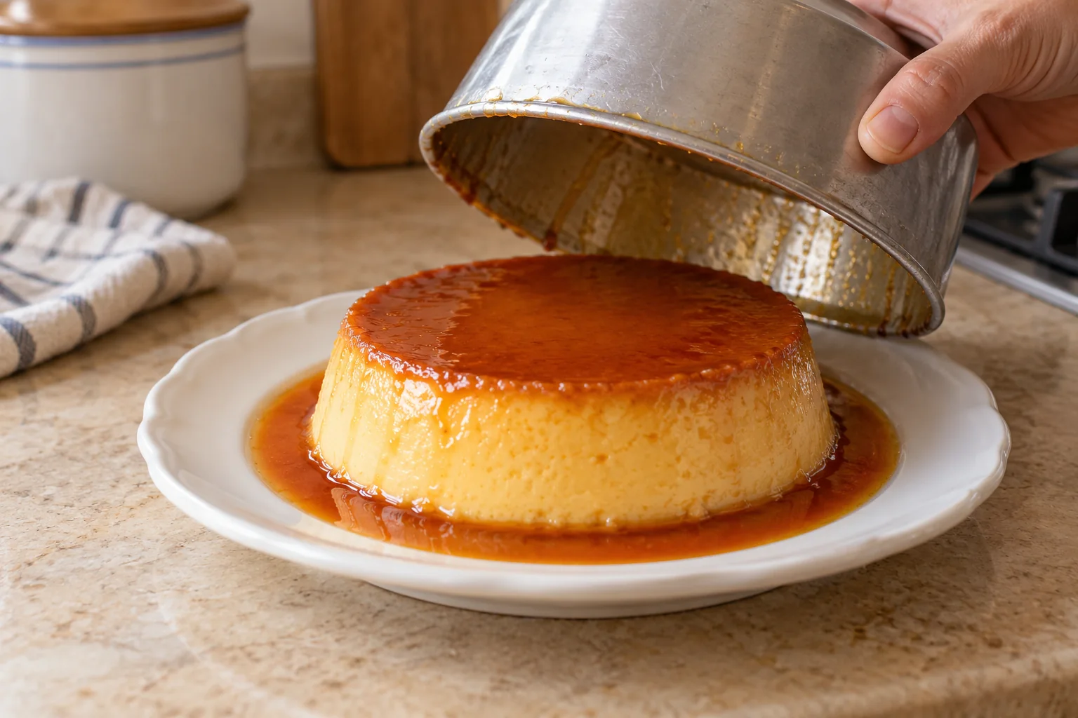Enfría y desmolda — Flan de huevo tradicional