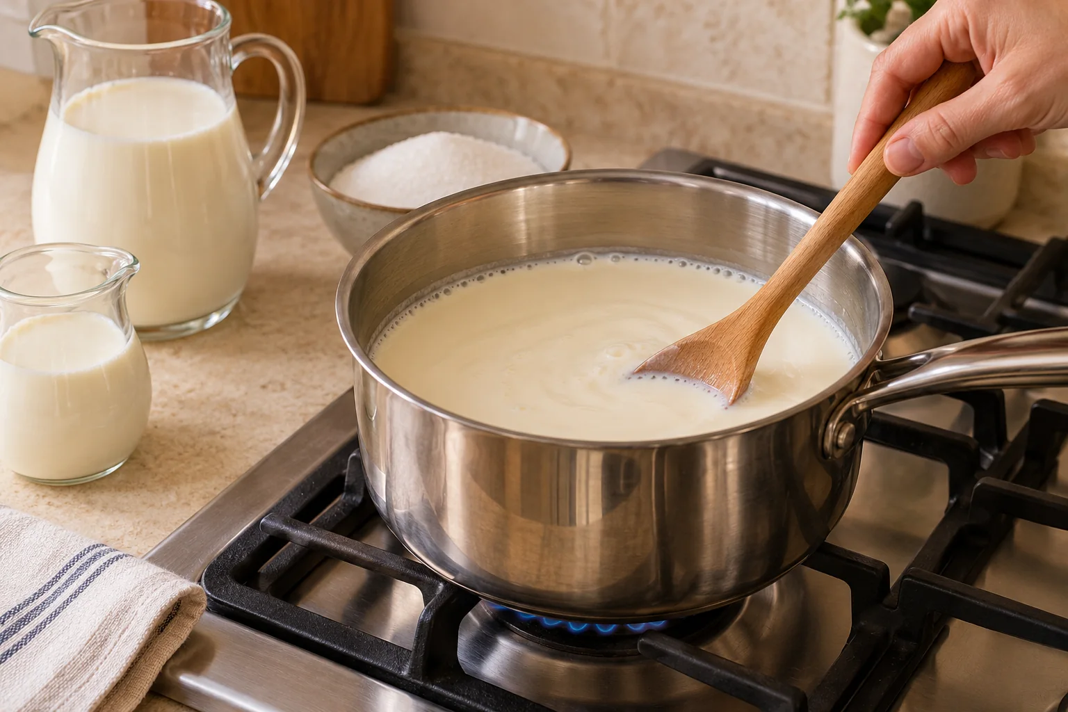 Calienta los lácteos — Flan sin horno